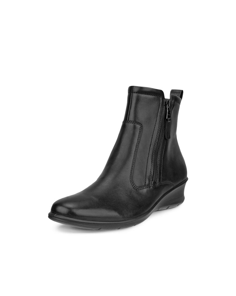 BLACK ECCO FELICIA ZIP BOOT