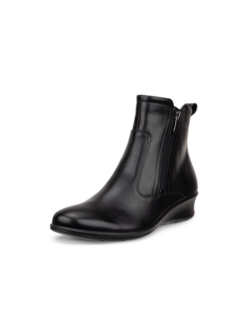 BLACK ECCO FELICIA ZIP BOOT