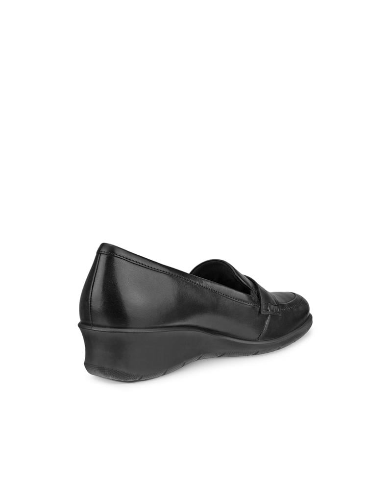 BLACK ECCO FELICIA PENNY LOAFER