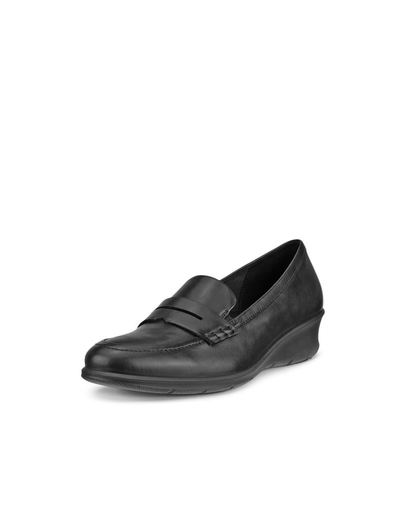 BLACK ECCO FELICIA PENNY LOAFER