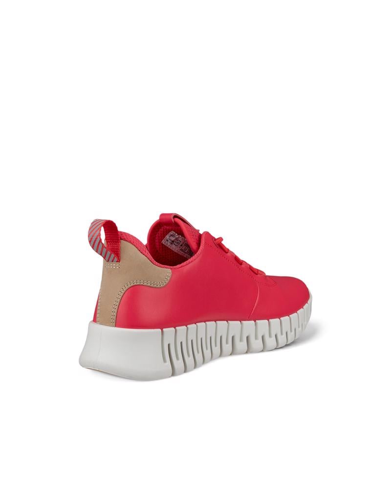 Pink ECCO GRUUV W SNEAKER LEA