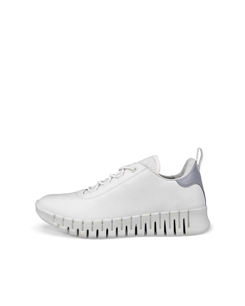 White ECCO GRUUV W SNEAKER LEA