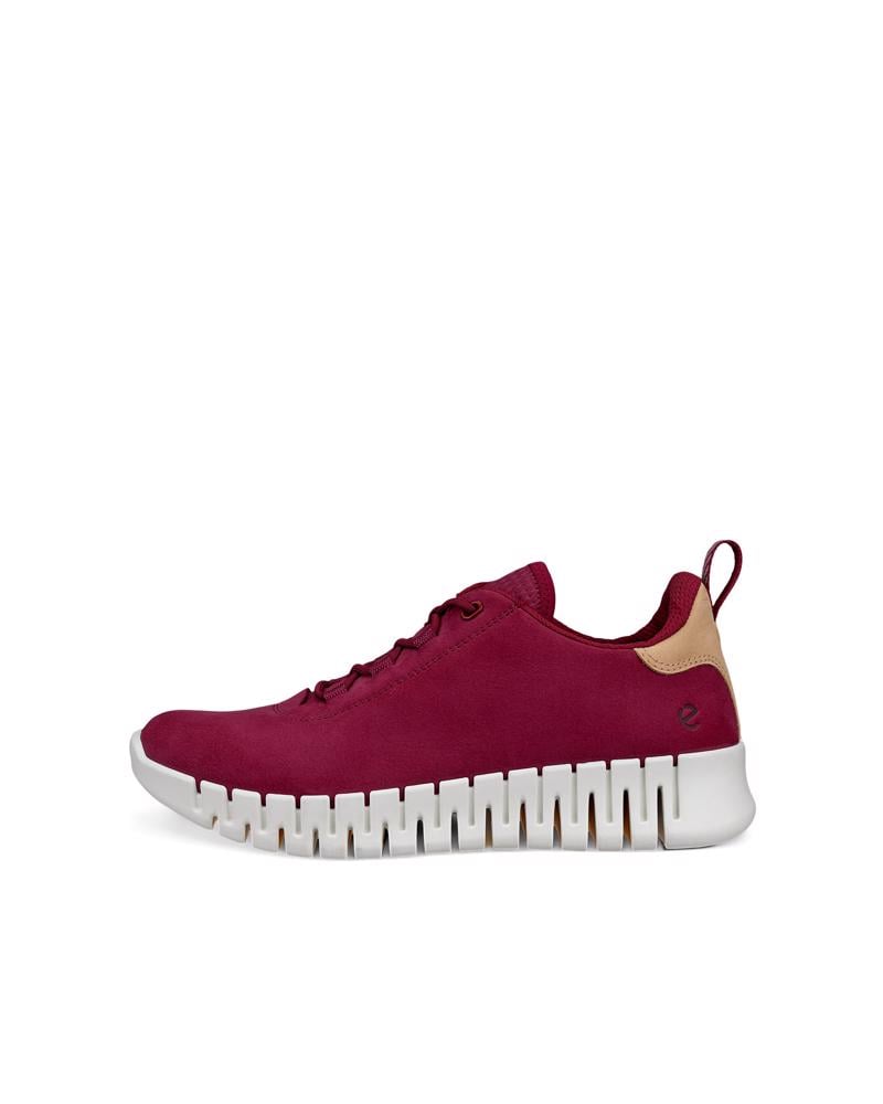 Red ECCO GRUUV W SNEAKER LEA