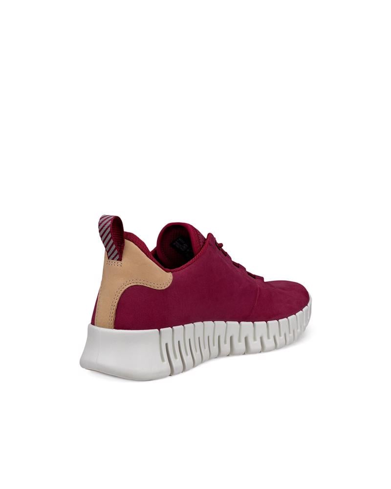 Red ECCO GRUUV W SNEAKER LEA