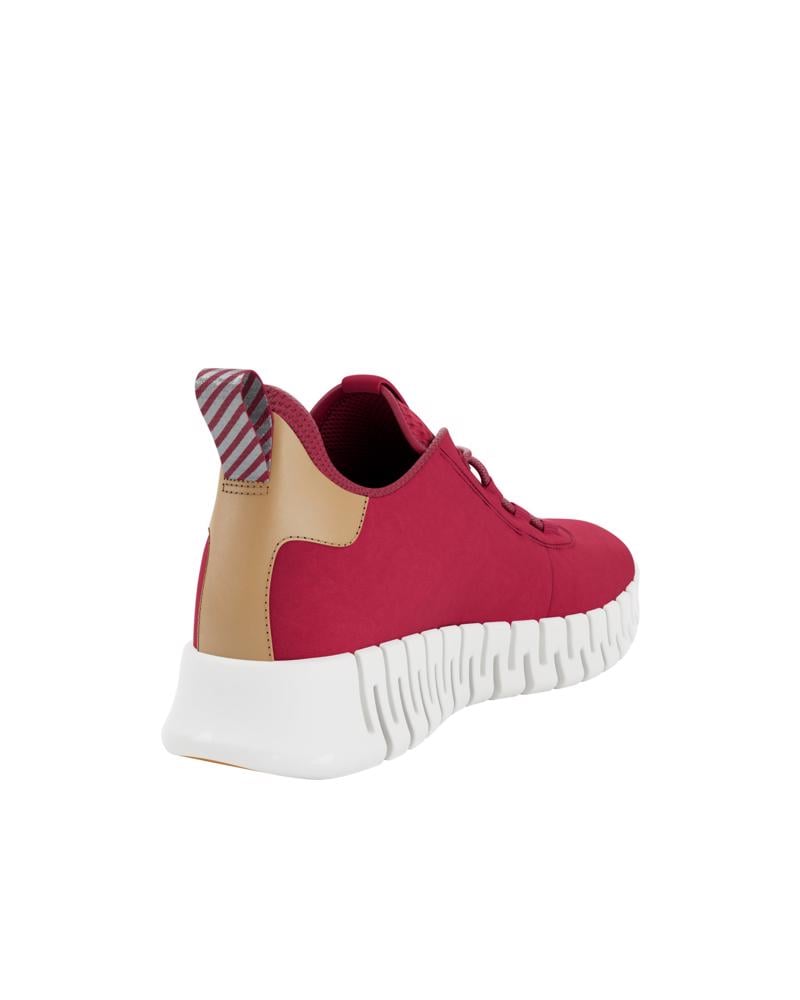 Red ECCO GRUUV W SNEAKER LEA