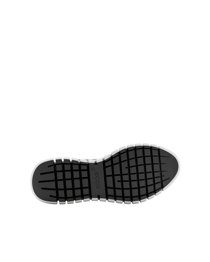 BLACK ECCO GRUUV W SIDE ZIP LACE
