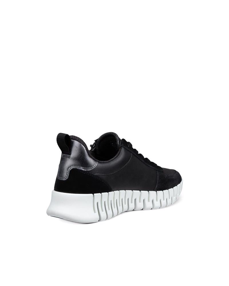 BLACK ECCO GRUUV W SIDE ZIP LACE