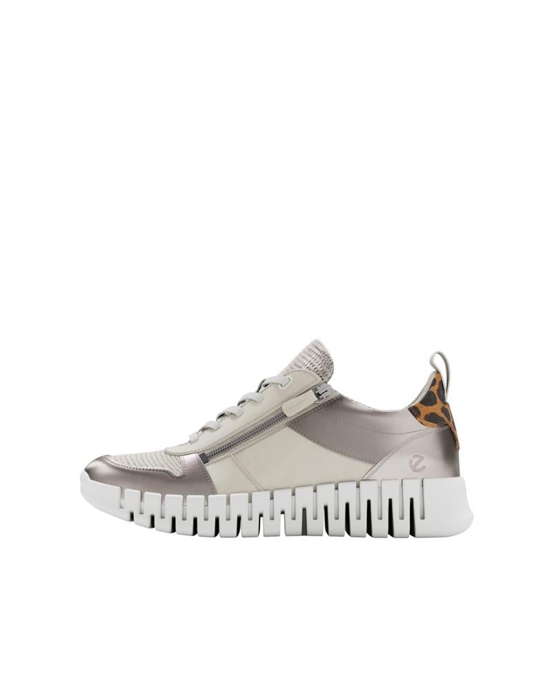 Beige ECCO GRUUV W SIDE ZIP LACE