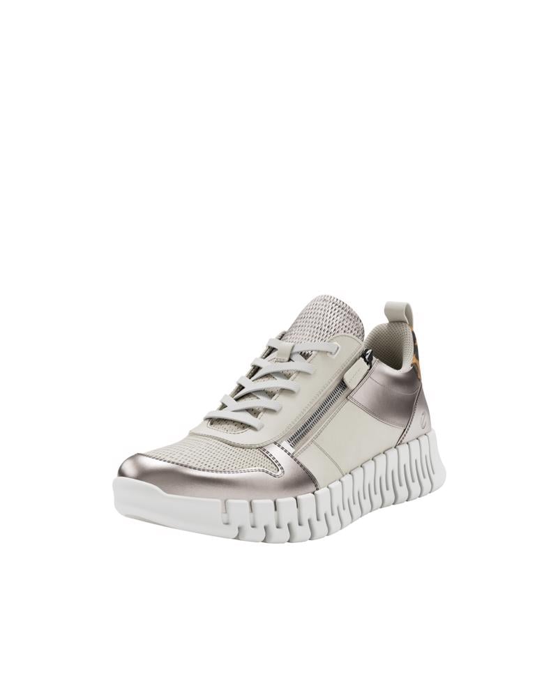 Beige ECCO GRUUV W SIDE ZIP LACE