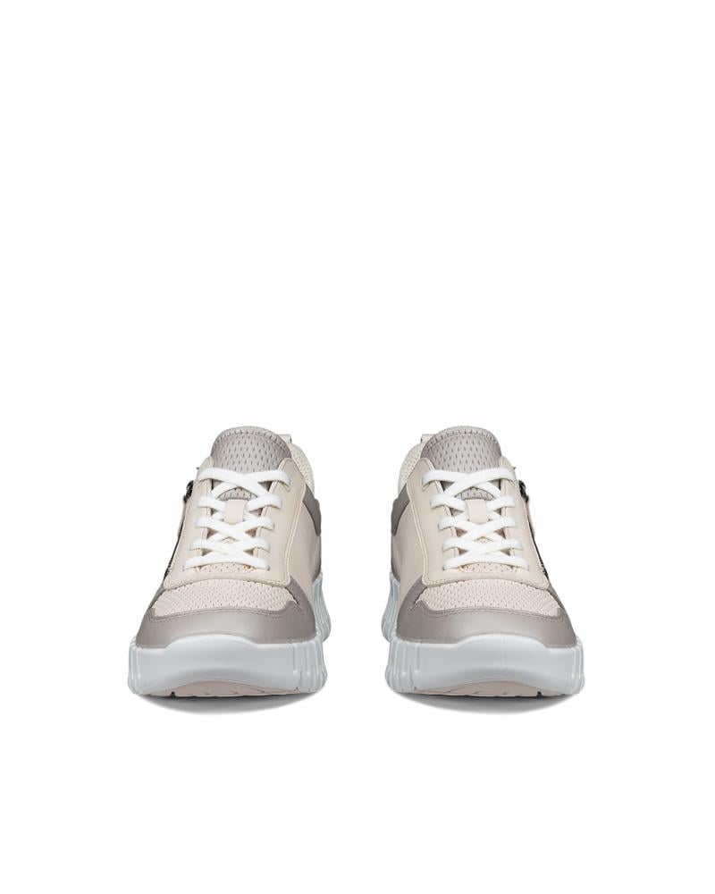 Beige ECCO GRUUV W SIDE ZIP LACE