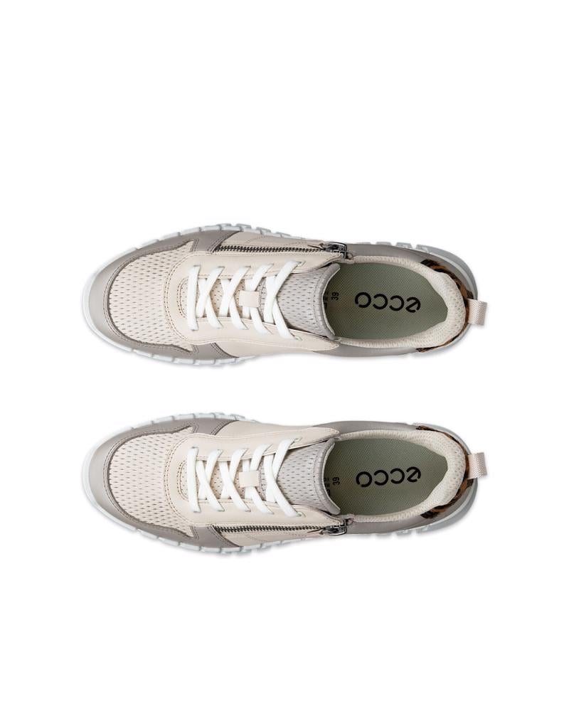Beige ECCO GRUUV W SIDE ZIP LACE