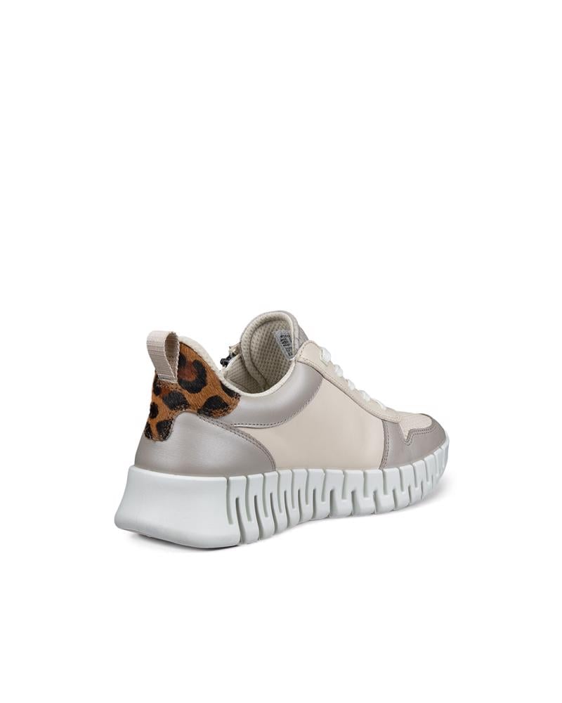 Beige ECCO GRUUV W SIDE ZIP LACE