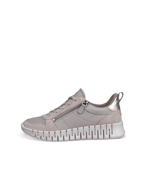 Grey ECCO GRUUV W SIDE ZIP LACE