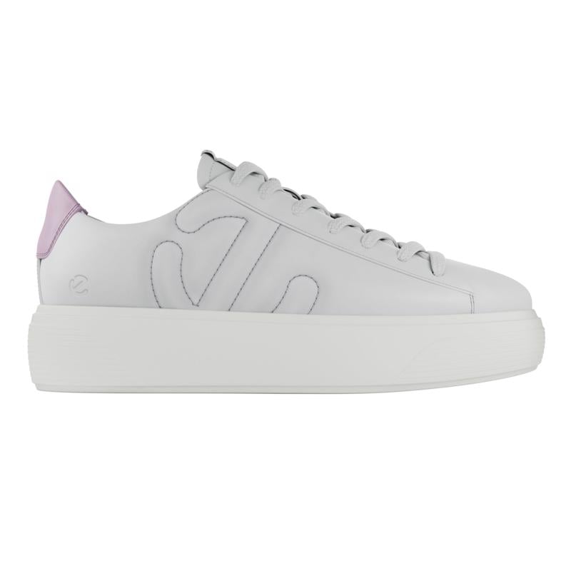 White ECCO STREET PLATFORM W LOW FG
