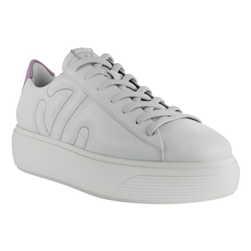 White ECCO STREET PLATFORM W LOW FG