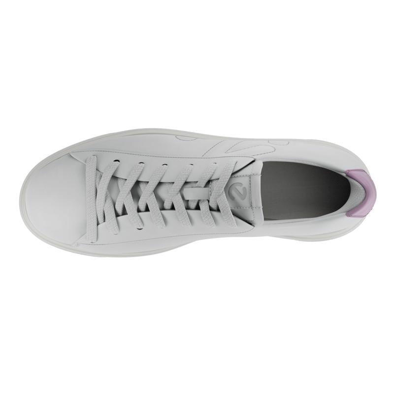 White ECCO STREET PLATFORM W LOW FG