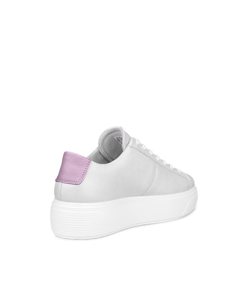 White ECCO STREET PLATFORM W LOW FG