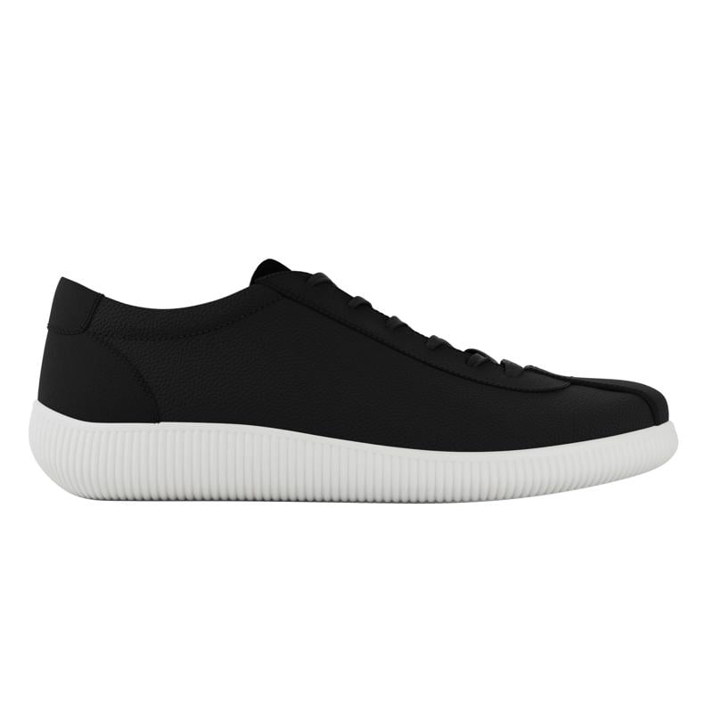 BLACK ECCO SOFT ZERO W LACE UP