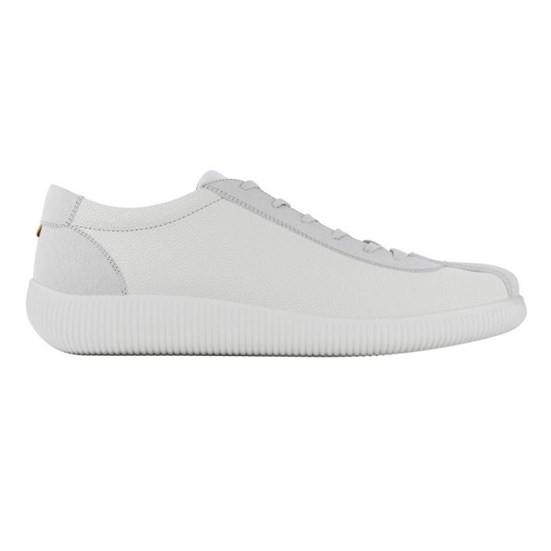 White ECCO SOFT ZERO W LACE UP