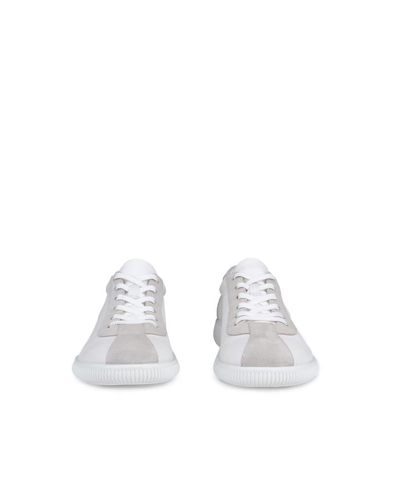 White ECCO SOFT ZERO W LACE UP