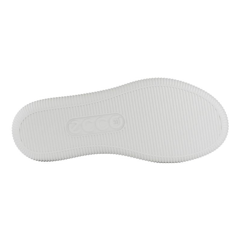 White ECCO SOFT ZERO W LACE UP