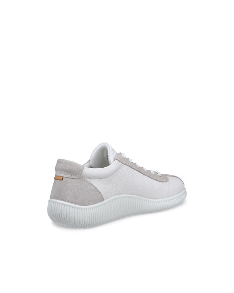 White ECCO SOFT ZERO W LACE UP