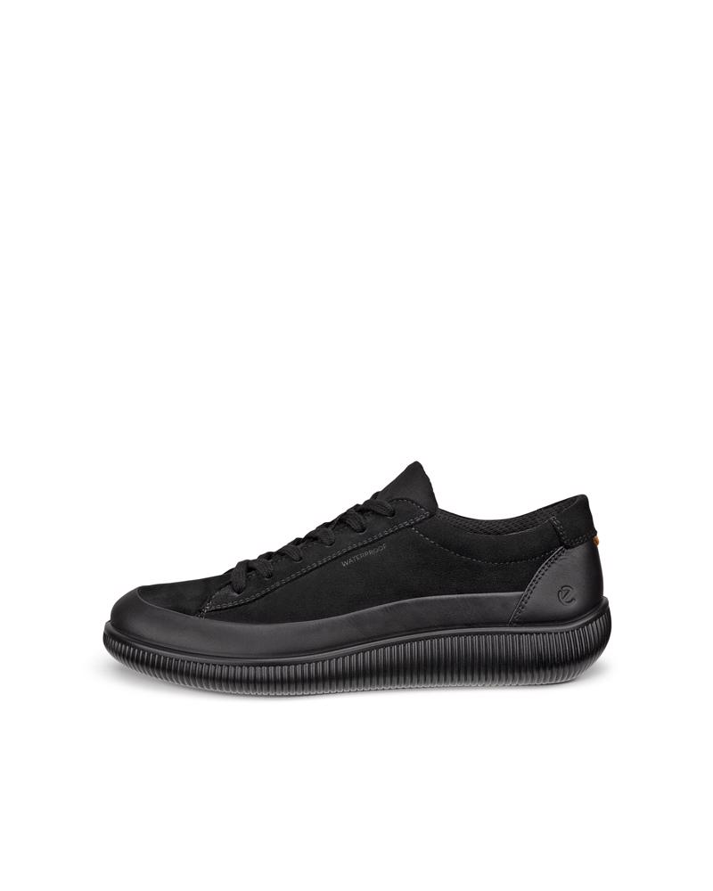 BLACK ECCO SOFT ZERO W WP SHOE