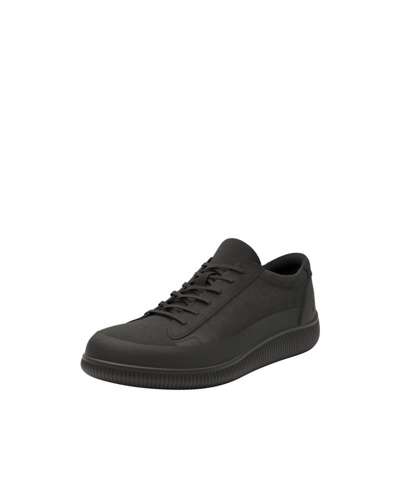 BLACK ECCO SOFT ZERO W WP SHOE
