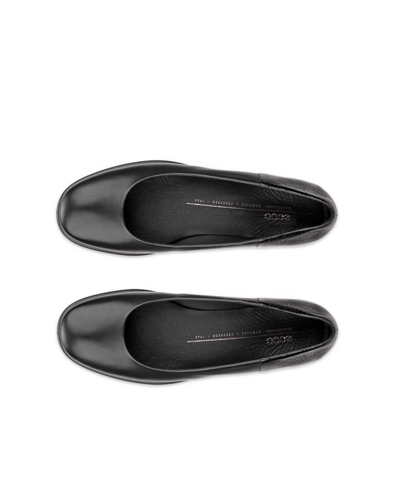 BLACK ECCO SCULPTED LX BALLERINA