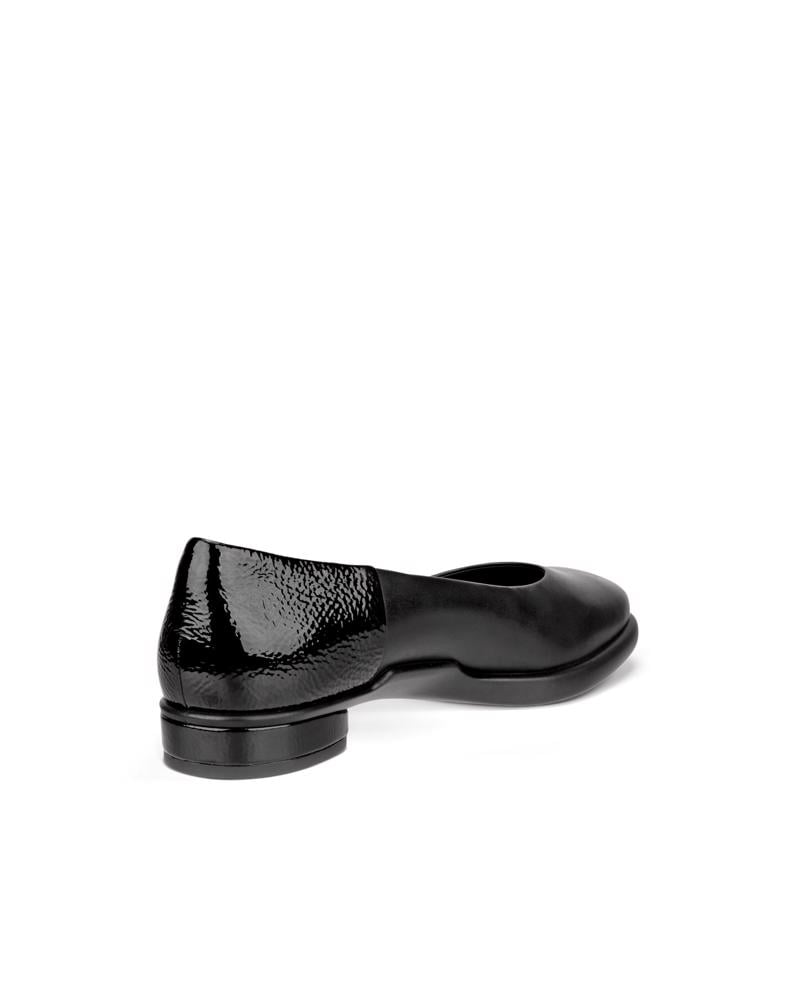 BLACK ECCO SCULPTED LX BALLERINA