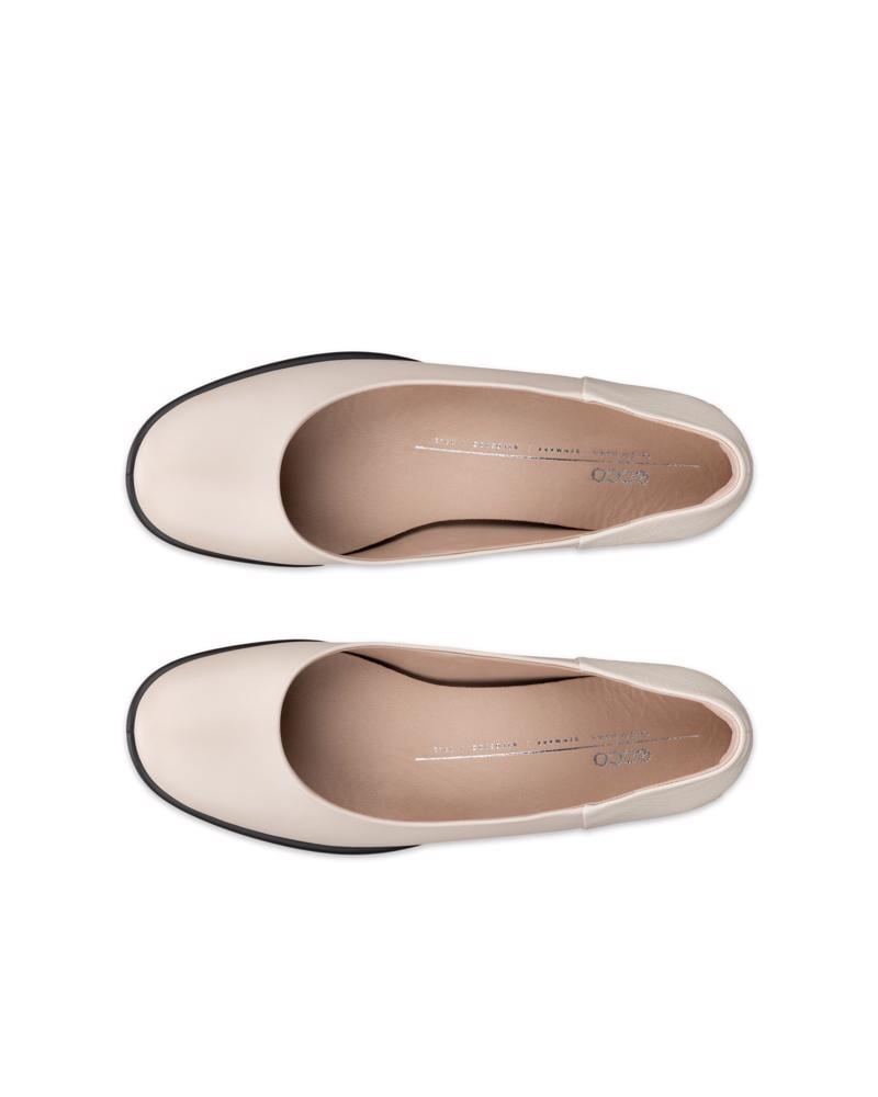 Beige ECCO SCULPTED LX BALLERINA