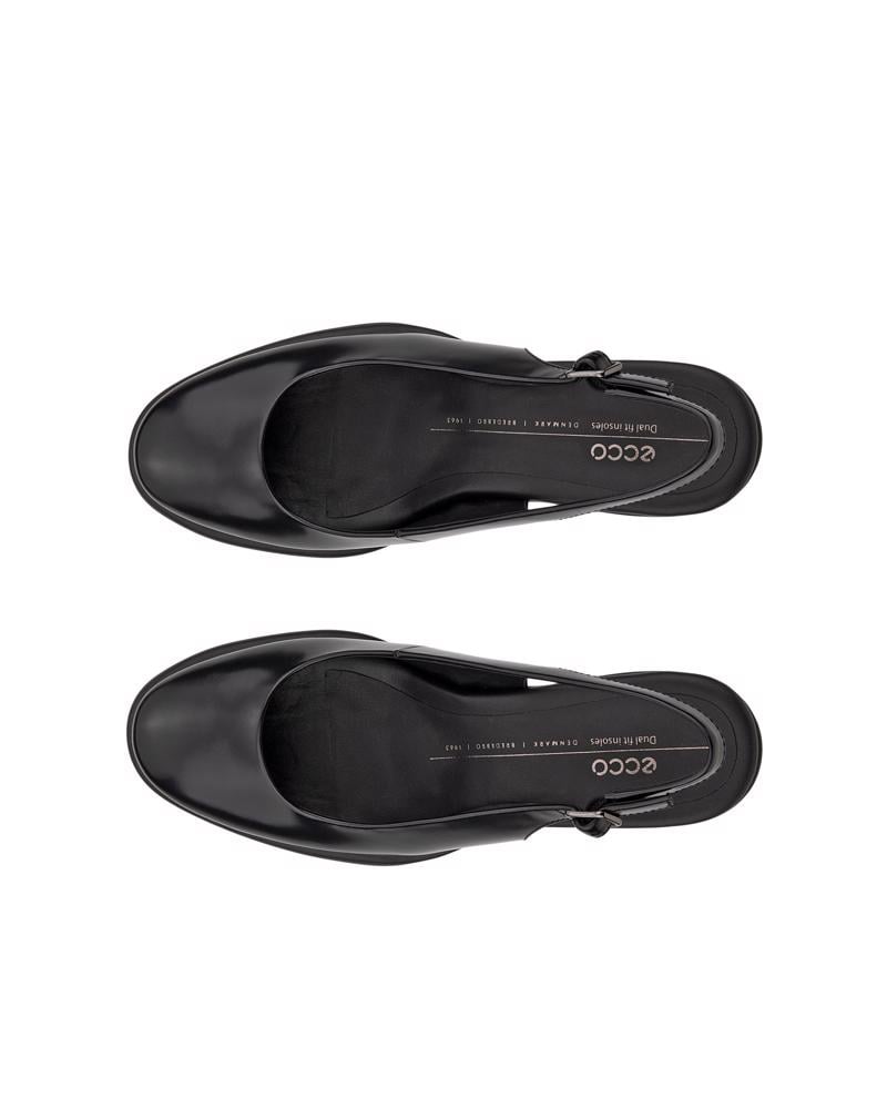 BLACK ECCO SCULPTED LX 55 SLINGBACK