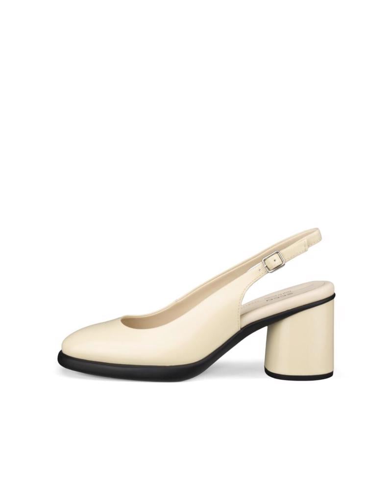 White ECCO SCULPTED LX 55 SLINGBACK