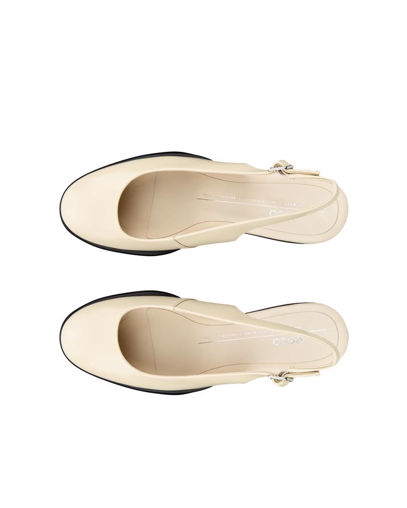 White ECCO SCULPTED LX 55 SLINGBACK