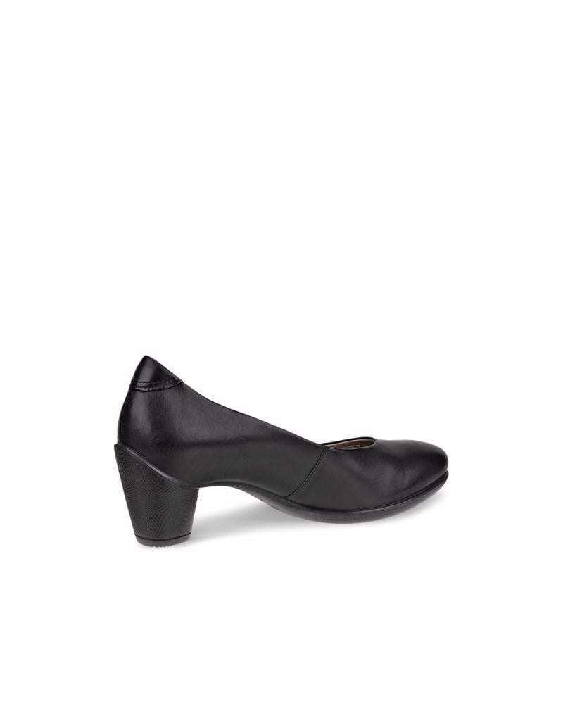 BLACK ECCO SCULPTURED 45 HEELED