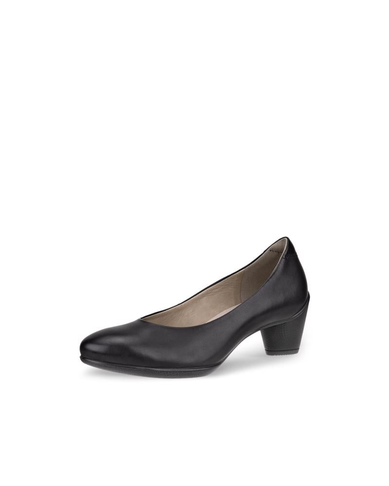 BLACK ECCO SCULPTURED 45 HEELED
