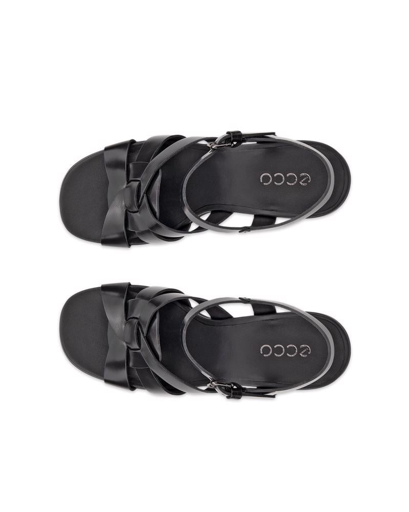 BLACK ECCO SCULPTED ALBA 65 SANDAL