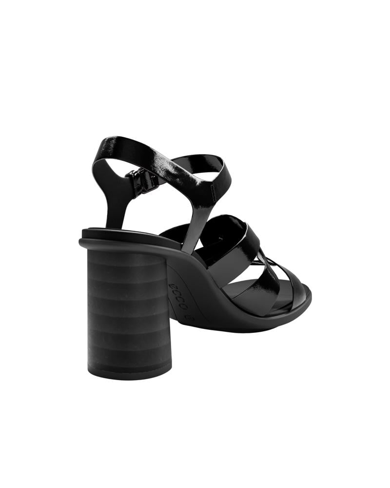 BLACK ECCO SCULPTED ALBA 65 SANDAL
