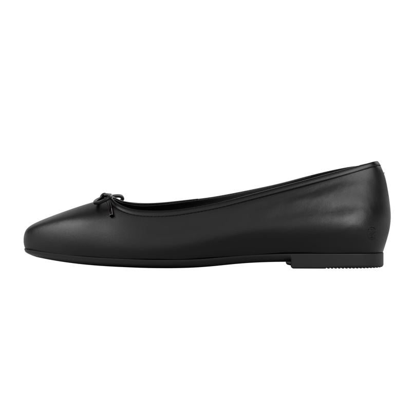 BLACK ECCO MARGOT W BALLERINA BOW