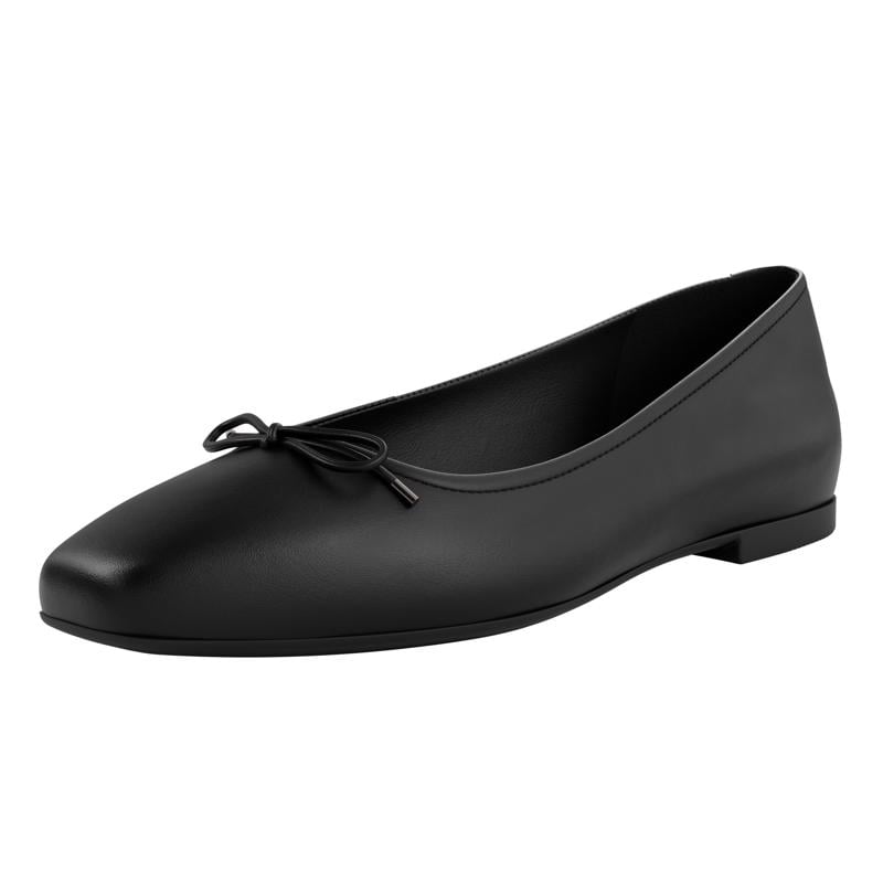 BLACK ECCO MARGOT W BALLERINA BOW