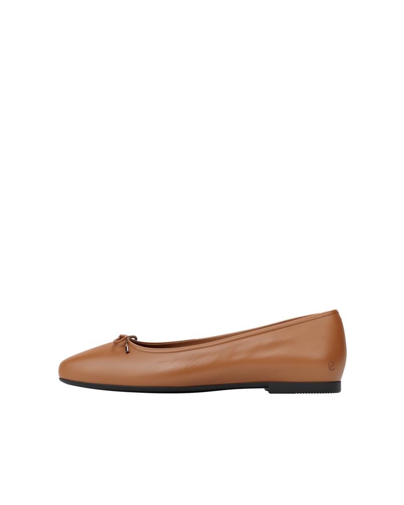 Brown ECCO MARGOT W BALLERINA BOW