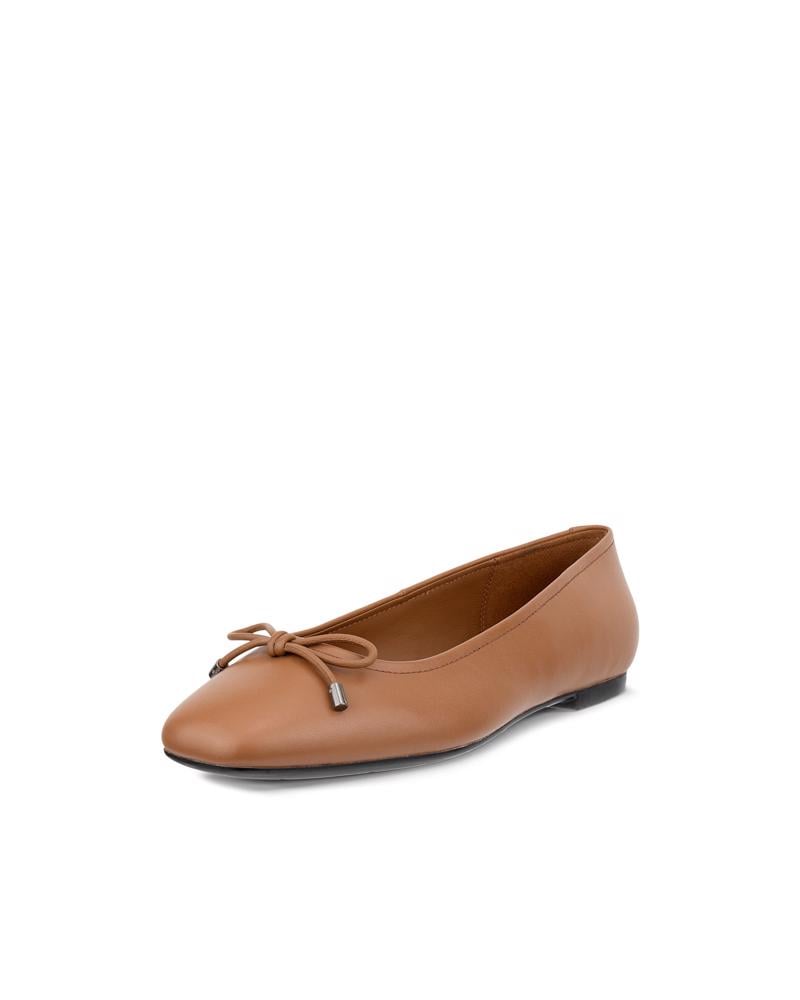 Brown ECCO MARGOT W BALLERINA BOW