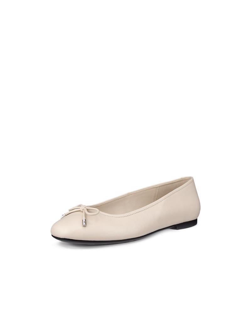 Beige ECCO MARGOT W BALLERINA BOW