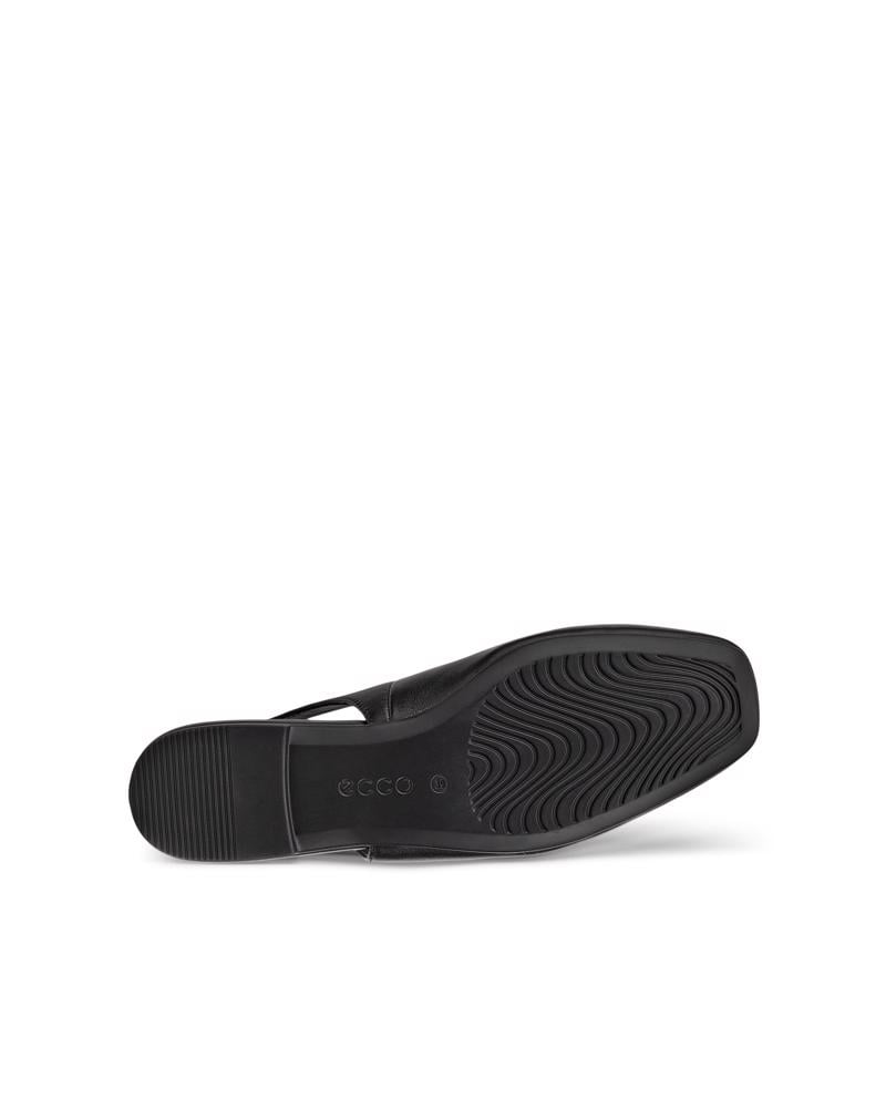 BLACK ECCO MARGOT SLING BACK FLAT