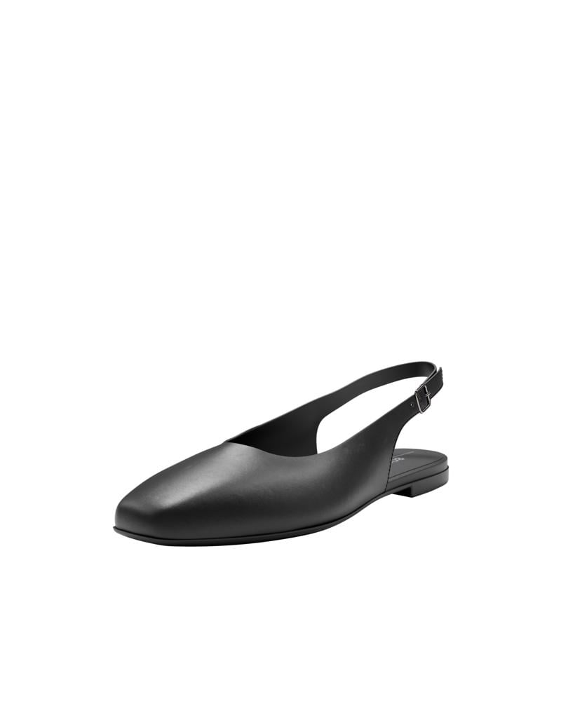 BLACK ECCO MARGOT SLING BACK FLAT