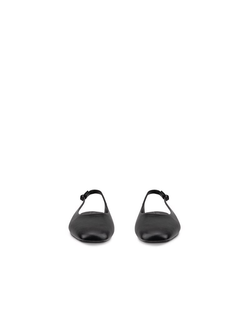 BLACK ECCO MARGOT SLING BACK FLAT