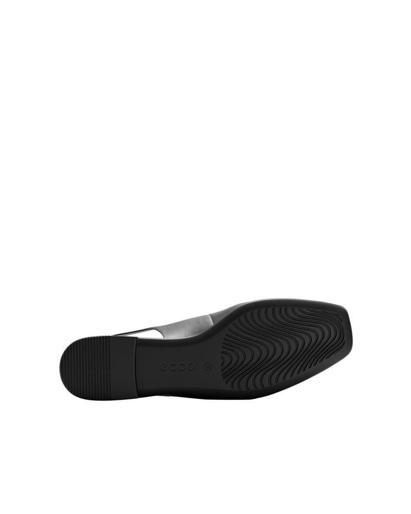 BLACK ECCO MARGOT SLING BACK FLAT