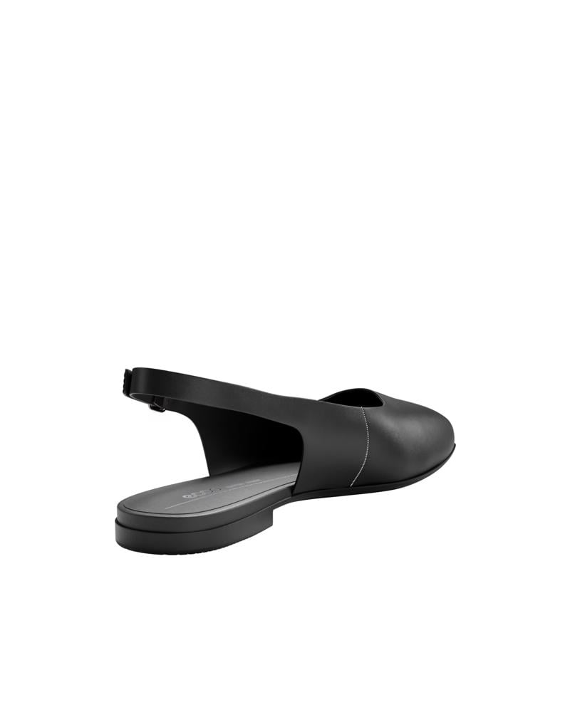 BLACK ECCO MARGOT SLING BACK FLAT