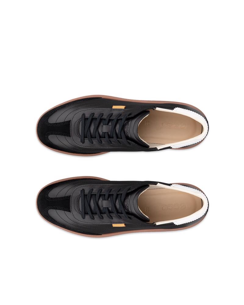 BLACK ECCO SOFT 11 W LACE SNEAKER