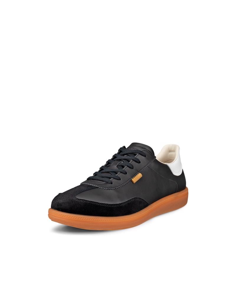 BLACK ECCO SOFT 11 W LACE SNEAKER